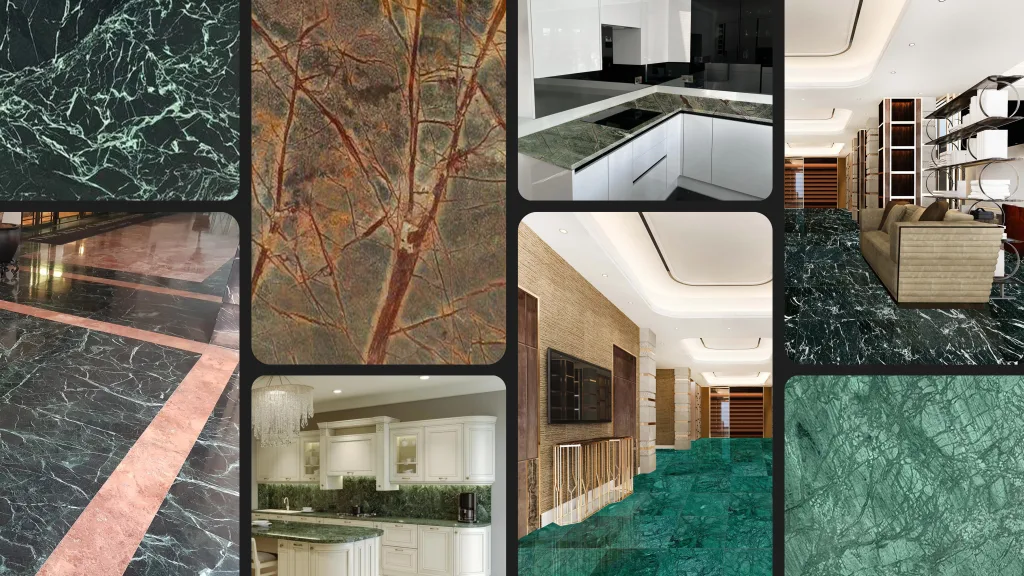 green marble contemporary uses