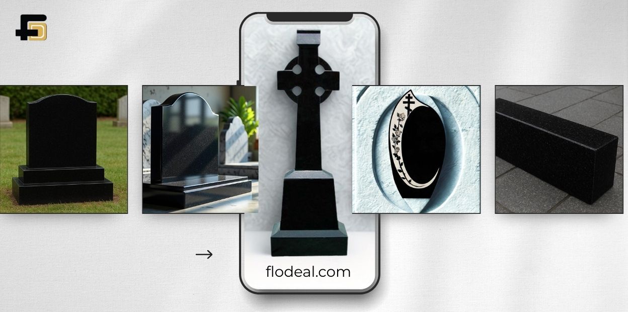 Designed Extra Premium Black granite Monuments